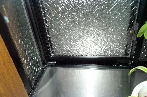 硝子サッシのクリーニング